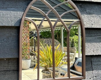 Arched St. Marys Garden Wall Mounted Hanging Mirror Outdoor Indoor Decorative