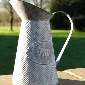 Large Zinc Dimple Garden Flowers Herbs Planter Jug