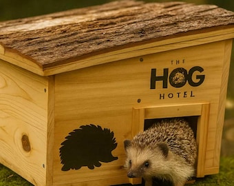 Wooden Hedgehog House Home Garden Animal Shelter