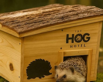 Wooden Hedgehog House Home Garden Animal Shelter