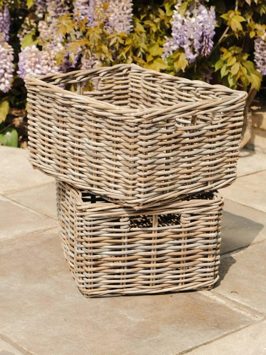Kubu Shallow Storage Basket Home Tidy...