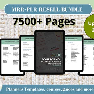 7500+ Canva Template Bundle PLR | Digital Planner Templates for Resale | Done-For-You Journals, Trackers, Planners