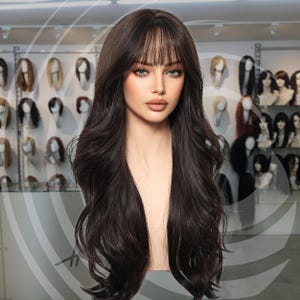 Talusa Brown Wig, Long Wavy 28 inch Brown Wig, Women Brown Wig, Long Brown Wig, Women Wig, Wig, Gift Wig, Brown Hair, Brown Wig Cosplay