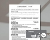 ATS Friendly One Page Resume | Editable Resume Canva Template | Minimalist Professional Resume | Simple Resume Template MS Word, Google Docs
