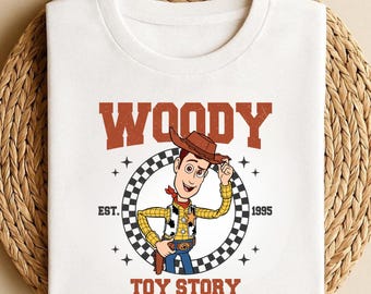 Woody Retro Toy Story  Woody Shirt, Matching Family Disney Shirts, Disney Group Shirts, Toy Story Birthday Shirts, Woody Buzz Jessie Alien