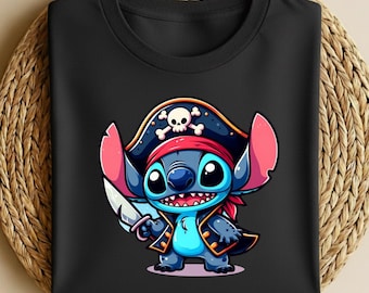 Stitch Sparrow Shirt, Disney Stitch Shirt, Pirate Stitch Shirt, Disney Shirt, Disney Trip Shirt, Disney Kids Shirt, Pirate Inspired T-shirt