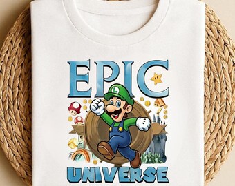 Super Mario Luigi Epic Universe Shirt, Mario Luigi Shirt, Super Mario Family Shirt, Super Mario Birthday Gift