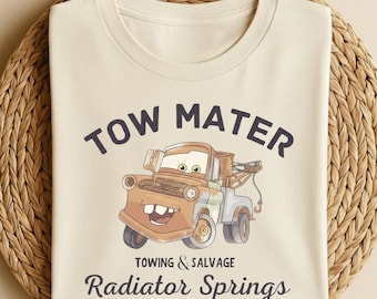 Retro Tow Mater Towing and Salvage Radiator Springs Shirt, McQueen Shirt, Disney Cars Shirt , Cars Birthday Gift