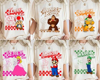 Super Mario Shirt, Super Mario Matching Shirt, Mario and Friends Shirts, Super Mario Fan Shirt, Mario Family Shirt, Kids Mario Shirt