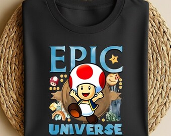 Super Mario Toad Epic Universe Shirt, Mario Toad Shirt, Super Mario Family Shirt, Super Mario Birthday Gift