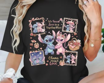 Stitch and Angel Be Valentines Day Shirt, Stitch Love Shirt, Disney Stitch Couple Matching Shirt, Disneyland Honeymoon Trip Sweatshirt