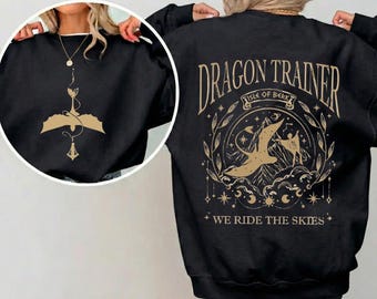 Night Fury Dragon Two Sided Sweatshirt , Dragon Trainer Shirt, How To Train Dragon Shirt, Toothless Shirt, Dragon Lovers Gift
