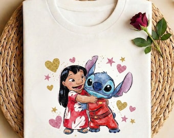Lilo and Stitch Valentines Shirt, Valentine Shirt, Stitch Valentines Day Sweatshirt, Valentine Couple Tees, Valentines Stitch Tees