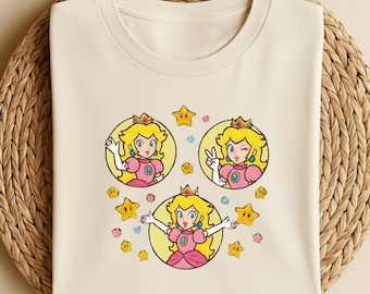 Super Mario Princess Peach Shirt,Princess Peach Star Shirt,Super Mario Shirt,Super Mario Shirt, Mario Gift Shirt