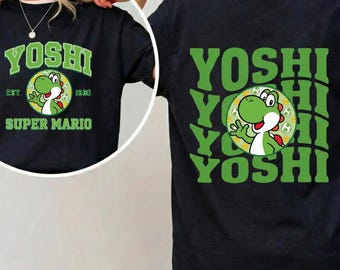 Super Mario Yoshi Two Sided Shirt, Super Mario Family Shirt, Yoshi Shirt, Super Mario Birthday Gift