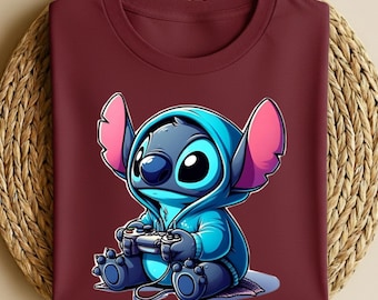 Stitch Gamer Shirt, Cute Stitch Shirt, Disney Boys Shirt, Stitch Family Matching Shirt, Kids Disney Shirt, Disney Stitch Shirt, Gamer Shirt