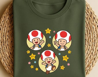 Super Mario Toad Shirt, Toad Star Shirt,Super Mario Shirt,Super Mario Nintendo Shirt, Mario Gift Shirt