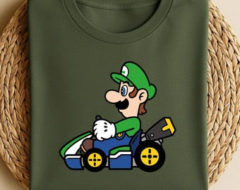 Luigi Mario Kart Shirt, Mario Kart Characters Shirt, Luigi Shirt, Mario Family Shirt, Super Mario Gaming Shirt, Mario Shirt