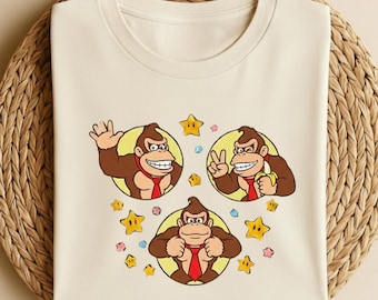 Super Mario Donkey Kong Shirt,Donkey Kong Star Shirt,Super Mario Shirt,Super Mario Nintendo Shirt, Mario Gift Shirt