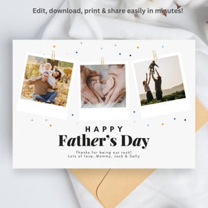 Bewerkbare Vaderdagkaart | Papa | DIY Vaderdagcadeau | Bewerkbare canvassjabloon | Digitale uitnodiging | Directe download I gratis animatie