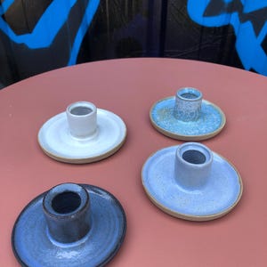 stoneware candle holder