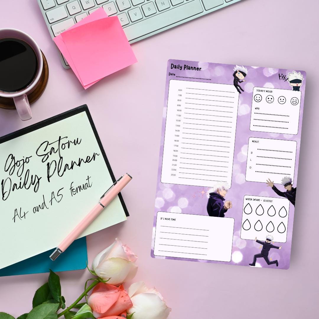 Gojo Daily Routine Jujutsu Kaisen Daily Planner | Gojo Satoru Daily Planner | Anime ...