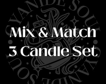 Set di 3 candele ispirate all'orrore Mix & Match