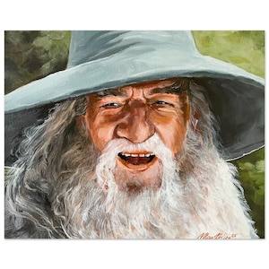 Gandal Fanart Poster – Fantasy Wizard Wall Art | LOTR-Inspired Painting Reproduction