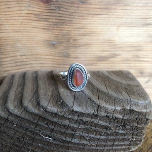 Orange SeaGlass Ring
