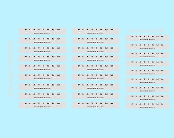 1/64 2017-2022 SuperDuty Platinum Tailgate Badge Waterslide Decals