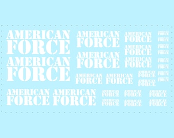 1/64 American Force Logo Waterslide Decals