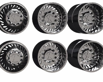 Set of 1/64 Dually American Force 7N22 Thrillers with Tires (Traditional Dually Front, Super Single Front, Dually Rear)