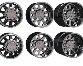 Set of 1/64 Dually American Force 611 Independence with Tires (Traditional Dually Front, Super Single Front, Dually Rear)