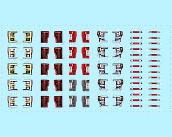 1/64 Greenlight 2017-2019 F350/F450 Headlight & Taillight Waterslide Decals