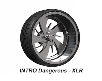 Set of 1/64 INTRO Dangerous - XLR (Staggered and Directional) with Street Tires