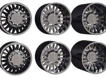 Set of 1/64 Dually KG1 KD064 TAZE with Tires (Traditional Dually Front, Super Single Front, Dually Rear)