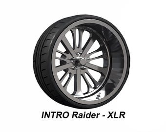 Set of 1/64 INTRO Raider - XLR (Staggered) with Street Tires