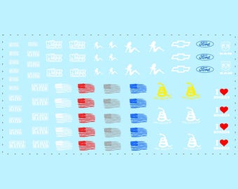 1/64 Lifted Truck Bro Starter Pack Waterslide Decals