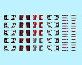 1/64 Greenlight 2020-2022 F350/F450 Headlight & Taillight Waterslide Decals