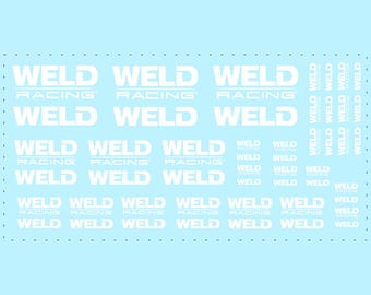 1/64 WELD Racing Logo Waterslide Decals