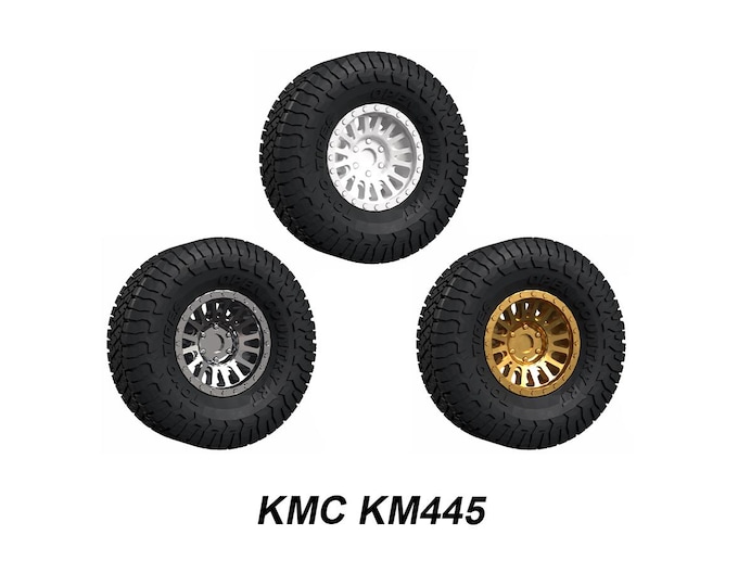 Featured listing image: Set of 1/64 KMC KM445 with Toyo Open Country RT Tires