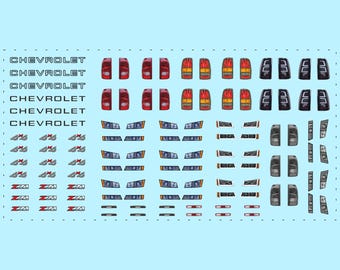 1/64 AutoWorld Cateye Waterslide Decals