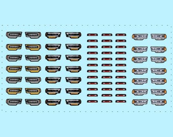 1/64 Greenlight 5th Gen Ram HD Headlight Waterslide Decals