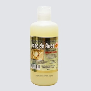 Rice Milk Facial and Body Liquid Soap 8oz (Jabón liquido facial y corporal de leche de arroz)