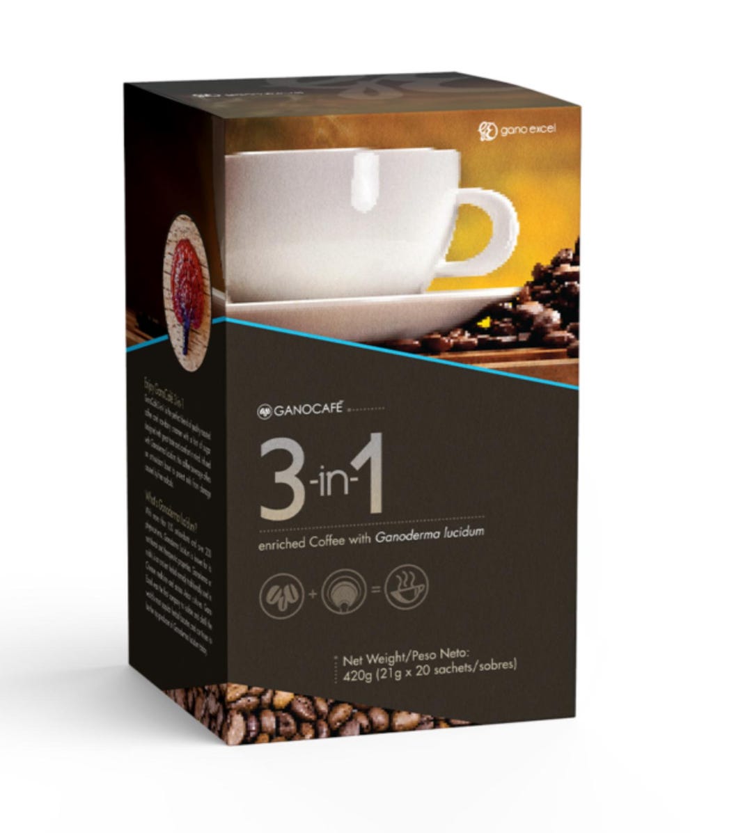 10 Boxes Gano Excel Cafe 3 in 1 Original Coffee Ganoderma