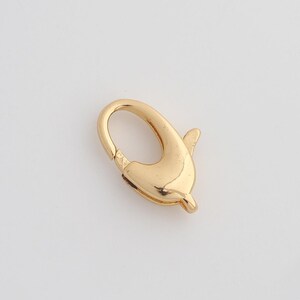 Gold Lobster Clasp 18K Gold Filled Spring Clasp for DIY Bracelet Necklace Jewelry Making Supply 19.5x12.5x5mm