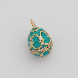 Gold Enamel Easter Egg Charms 18K Gold Filled Egg Pendant for DIY Bracelet Necklace Jewelry Making Supply 25.7x15.5mm