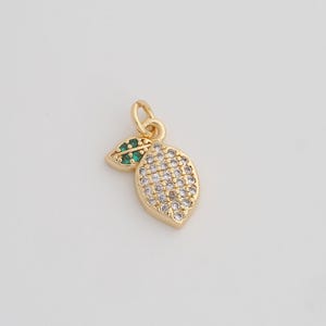 Gold Fruit Charms 18K Gold Filled Mango Pendant for DIY Bracelet Necklace Jewelry Making Supply 15x8.8x2.3mm