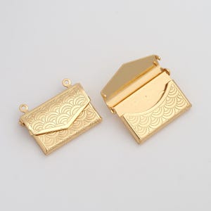 Gold Bag Charms 18K Gold Filled Bag Pendant for DIY Bracelet Necklace Jewelry Making Supply 16.5x21x3.5mm