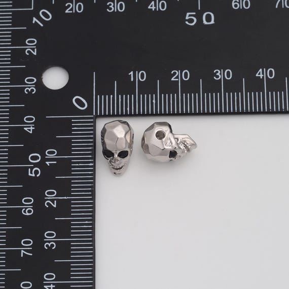 Silver Skull Spacer Beads Silver Filled Skull Beads for DIY